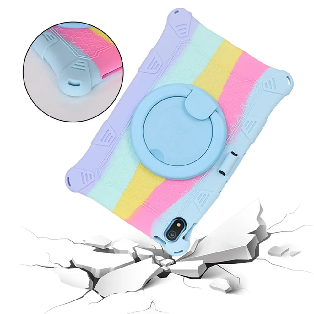 360° Rotating Soft Silicone Kids Safe Tablet Case with Full Body Protection and Stand