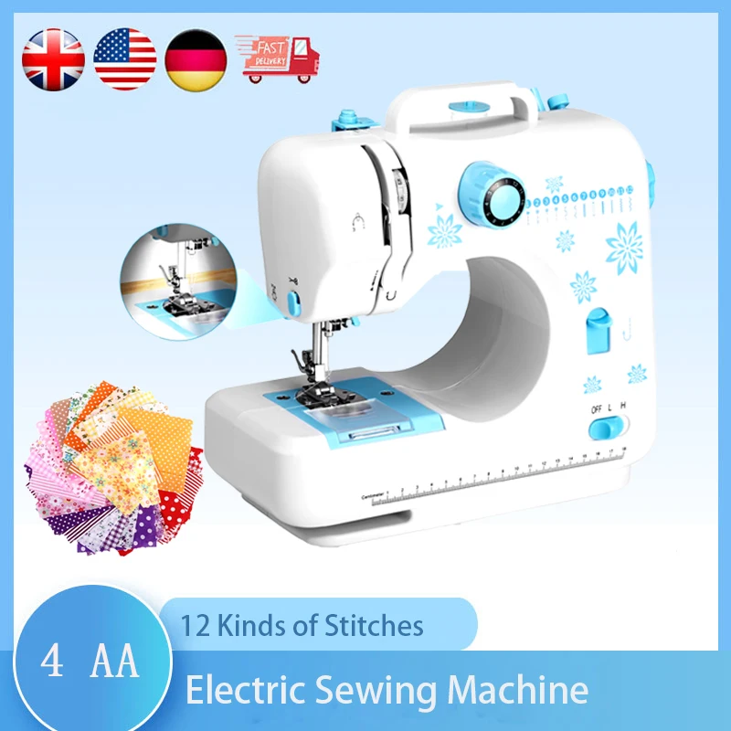 Máquina De Coser Portátil Mini Eléctrica - Dos Velocidades, Funciona Con Pilas O USB, Ideal Para Principiantes Y Reparaciones Rápidas