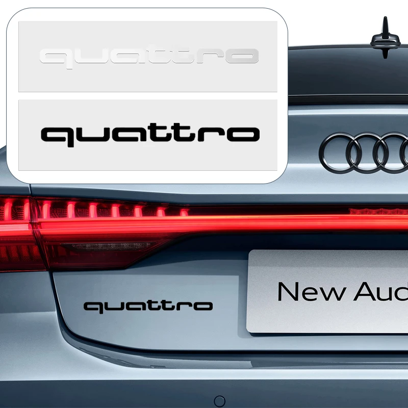 2Pcs Car Sticker Side Body Trunk Bumper Window Decoration Badge Decal Per Audi Quattro Q2 Q3 Q5 Q7 Q5L Q4 Q8 Q1 A3 A5 A7 A4 A6L