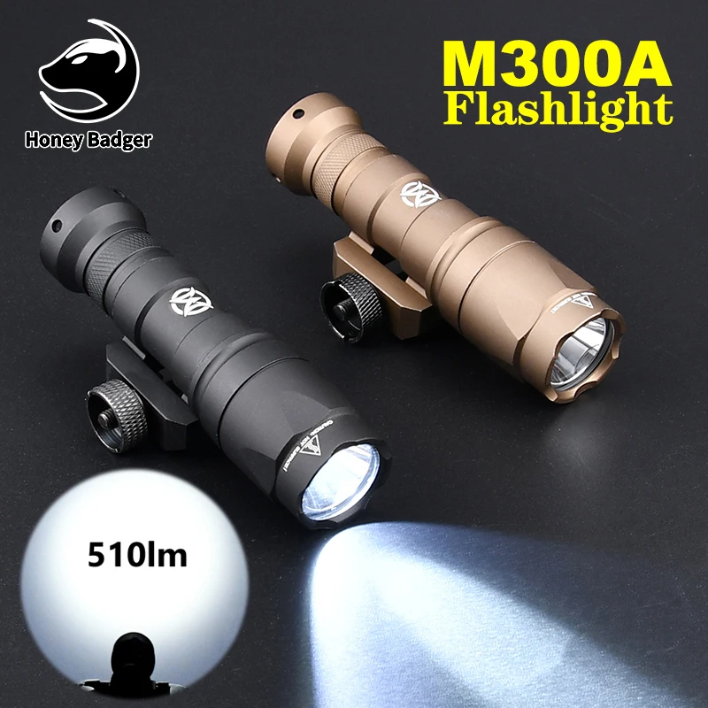 

WADSN M300 M300A Surefir Flashlight 20MM Picatinny Rail M300A Airsoft Weapon Hunting Scout Light Mini Gun Lamp Tactical Switch