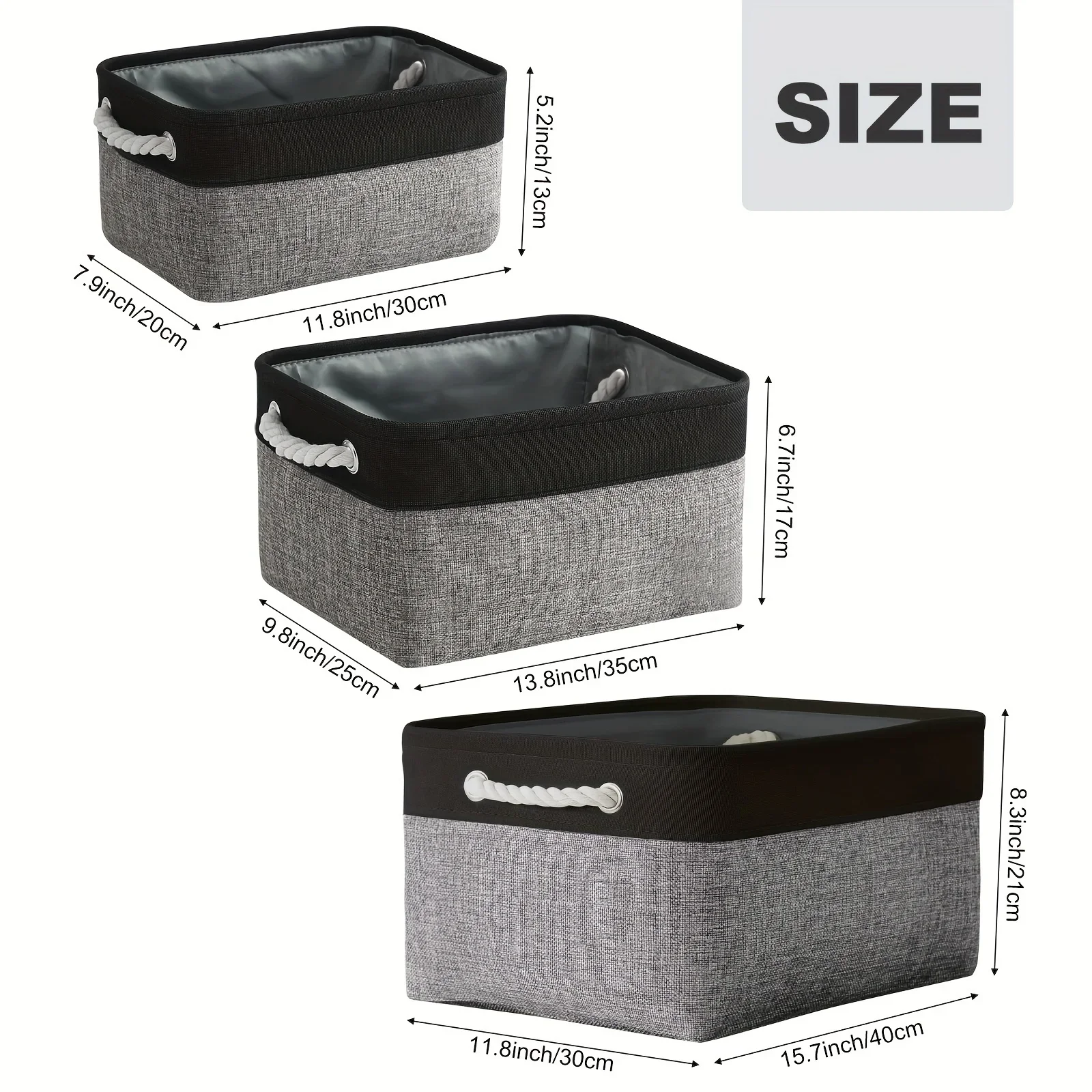 Foldable Small Storage Baskets, Which Are Fabric Storage Cubes Used for Organizing Clothes, Can Also Be Used To Decorate Toys. 5