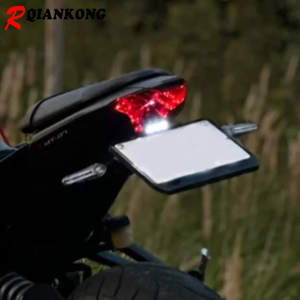 FZ-07 MT-07 오토바이 번호판 홀더 브래킷 액세서리 야마하 FZ07 MT07 YZFR7 리어 테일 티디 펜더 제거 키트