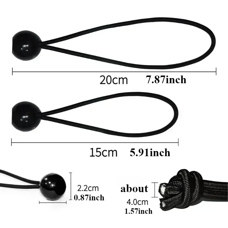 Camping Tent Accessories Outdoor Tent Ropes Bungee Cords Camping Cord Buckles Camping Clothesline Rope 10pcs Binding Elastic Rope With Elastic Balls Tent Stakes Canvas Tent Cloths Ship Pole Fixation Flagpole Tie