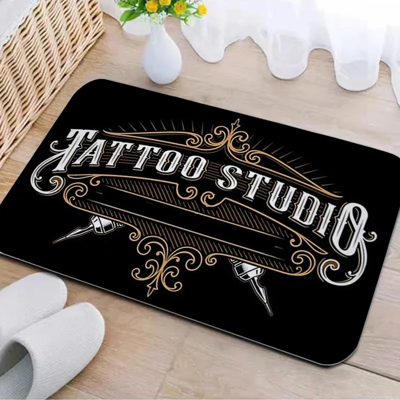 Floor Mat Tattoo Shop Indoor Welcome Washable Bathroom Bedroom Kitchen Non-slip Corridor Porch Entrance