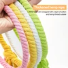 Pet Parrot Birds Cage Toy Parrot Cotton Rope Circle Ring Stand Chewing Bite Hanging Swing Climbing Play Toys 4