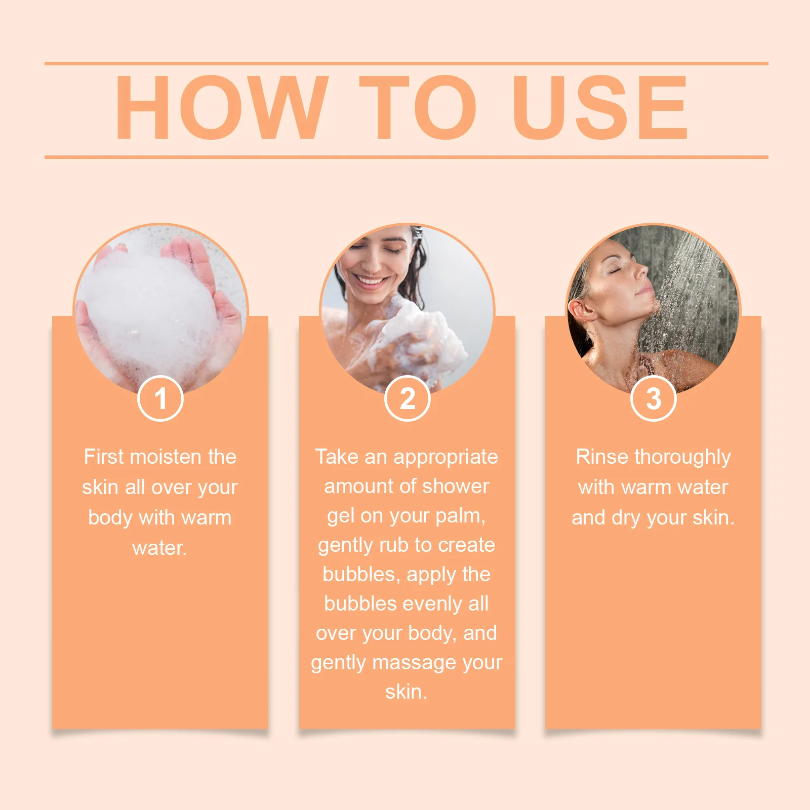 Papaya Gel doccia Detergente Sbiancante Levigante Dissolvenza Pigmentazione Rimuovi sporco Aroma duraturo Idratare Aggiorna Schiuma ricca Lavaggio del corpo 6