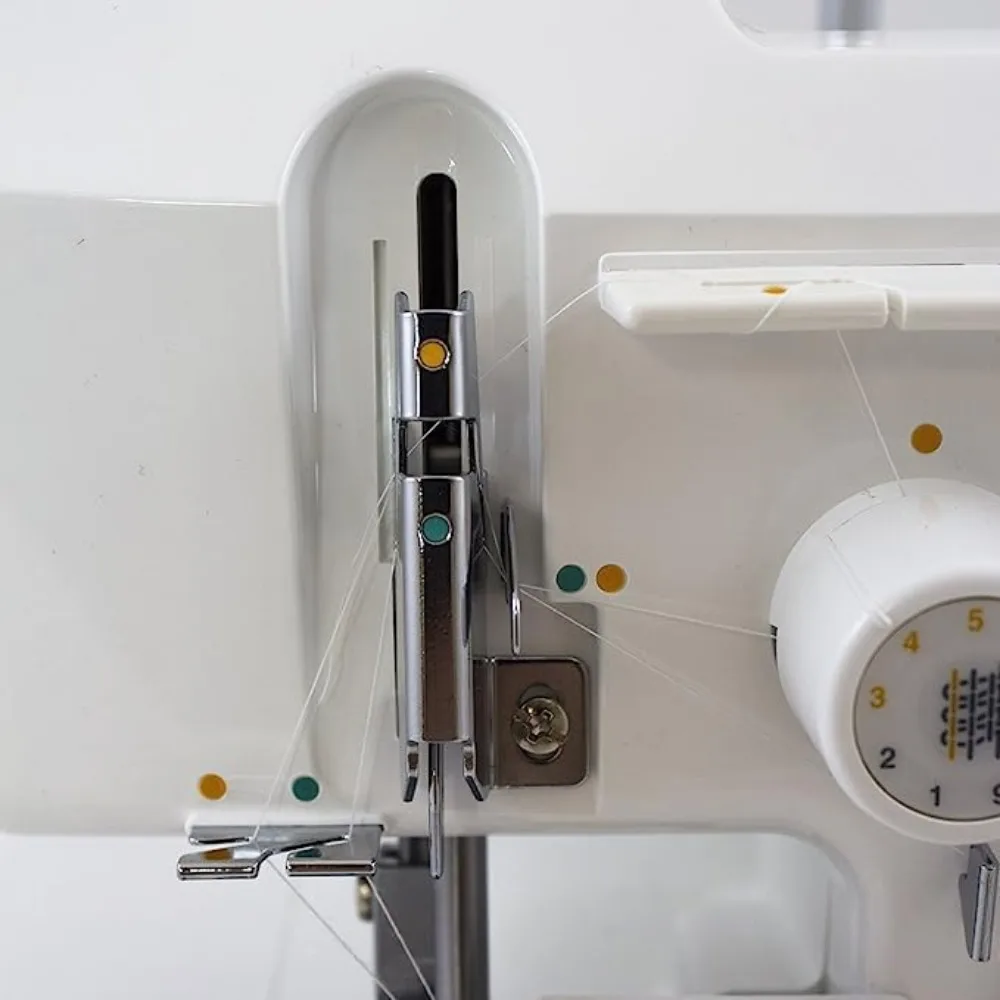 Portable Serger White Sews light to medium weight fabric Simple and easy to use, very suitable for beginners