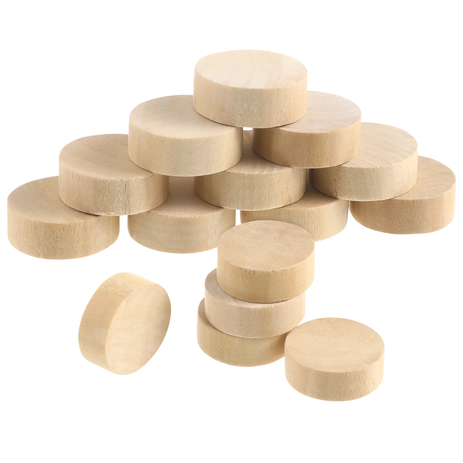 

20 Pcs Hockey Pucks Wood Chess for Fast Sling Game Wooden Ice Double Catapult Replacement Toys Parent-child