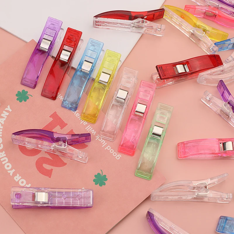 바느질 뜨개질 클립 패브릭 퀼팅 공예 홈 오피스 용품, 혼합 플라스틱 바느질 클립 홀더, DIY 패치워크, 50 개/백