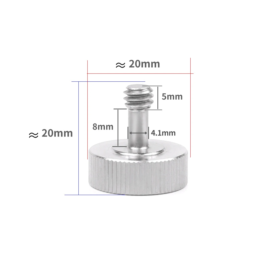 Diving 1/4" inch 1/4-20 Camera Screw Quick Release Stainless Steel 304 Hand Scre