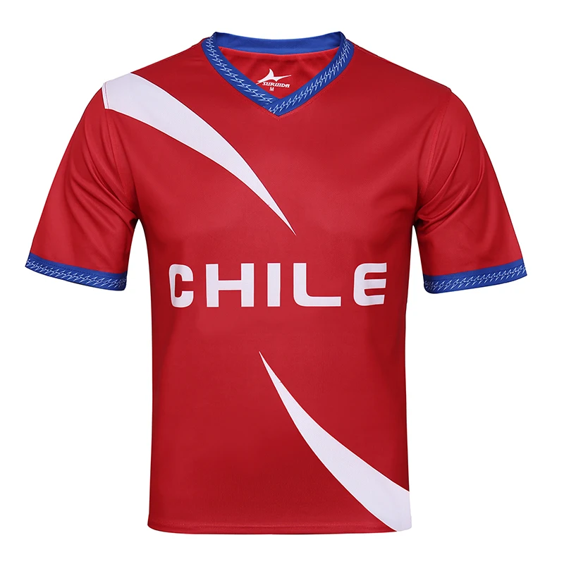 Soccer Jersey American Football Jersey American Cup Chile Soccer Jersey Adult training Football clothing Breathable Football kit