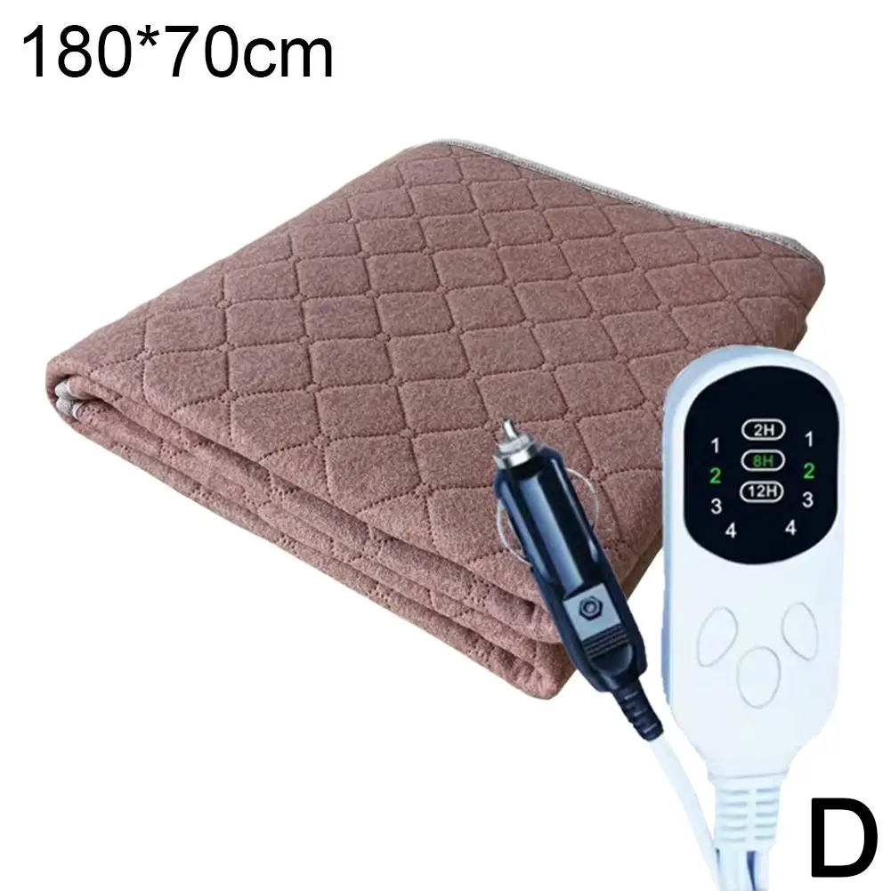 12V Car Heating Blanket Auto Sleeper Warm Heater For Camping Trucks Off-Road Vehicles Heated Blanket Seats Heater Warm Heat O2U6
