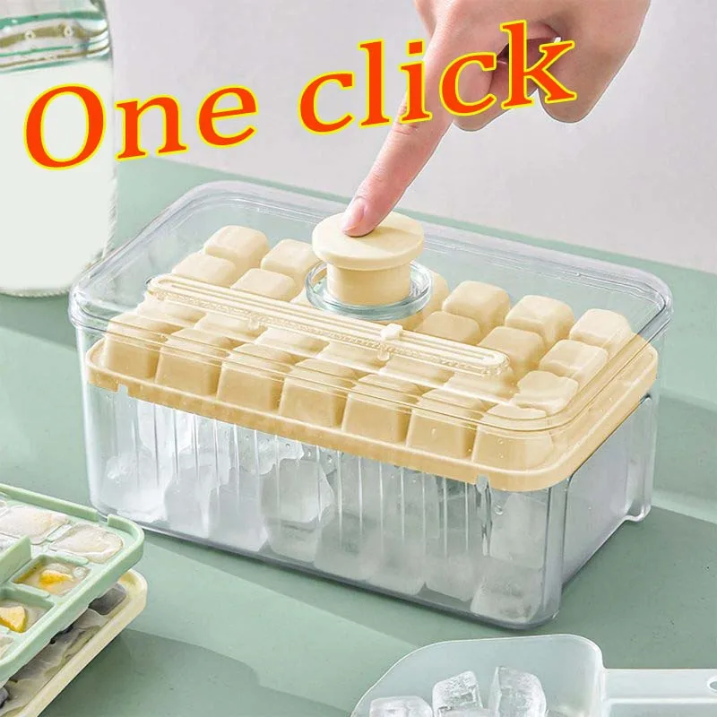 Silicone Mold Ice Cube Tray with Lid Silicone Ice Buckets Ice Mold DIY Moulds Ice-cream Maker Kitchen Tool Ssummer Accessories