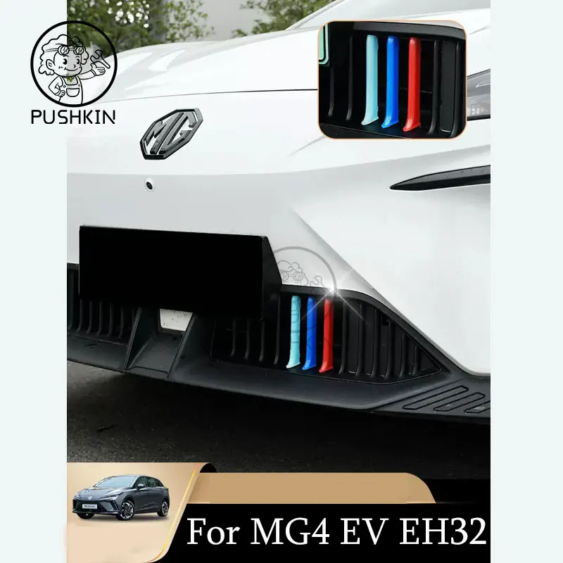 

For MG 4 MG4 EV EH32 MuLan 2022 2023 2024 ABS Grille Around Trim Racing Grills Trim front grille trimmed in 3 colors Car styling