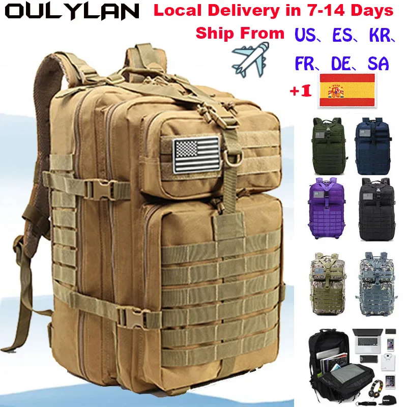 

Oulylan Camping 30L/50L 900D Nylon Tactical Backpack Waterproof Trekking Hunting Bag Outdoor Military Rucksacks Tactical Bags