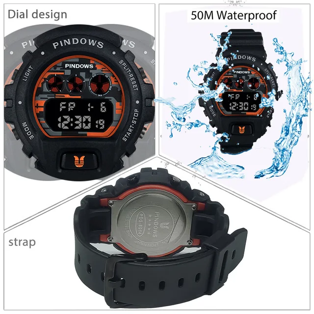 스타일리시하고 기능적인 남성용 디지털 시계
