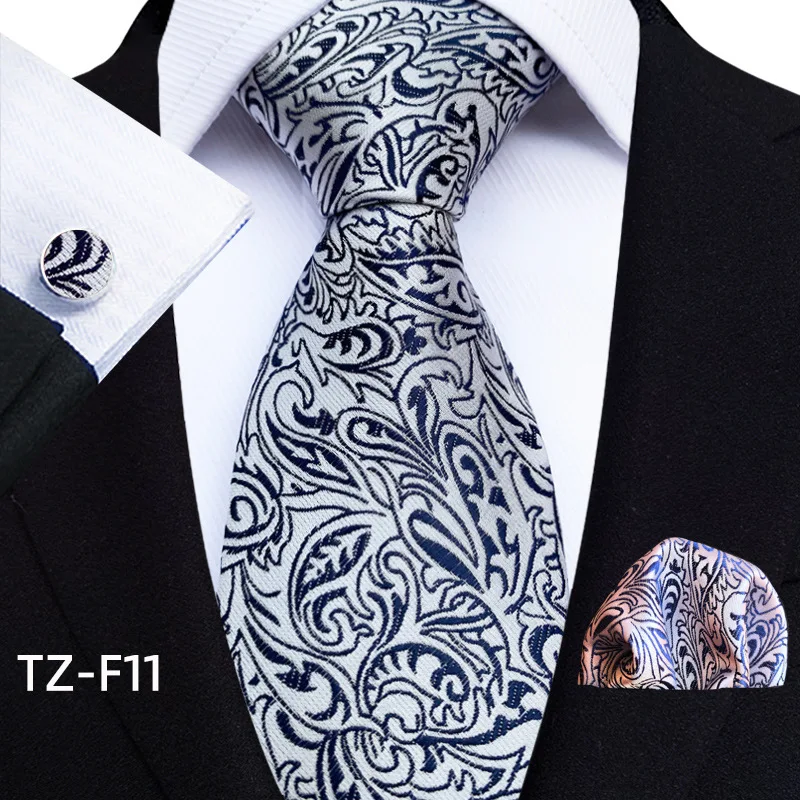 Ties Made Hi-Tie Silk Men's Ascot Pocket Square Cufflinks Set Jacquard Floral Paisley Cravat Tie Male Formal Wedding Prom Gold Red Blue I363661249 Formal Wedding Cravat Set