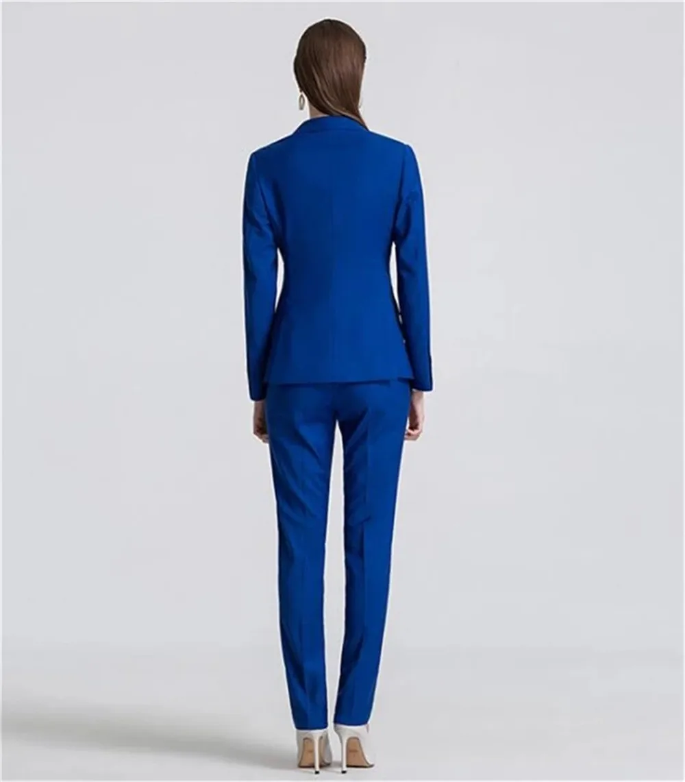 Royal Blue Business Leisure Set Women's Office Commuter Set OL Women's Party Party evening partySet (Jacket+Pants)