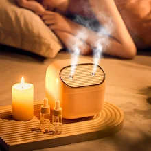 

600ml Dual Nozzle Home Mist Maker Humidifier Heavy Fog USB Aromatherapy Essential Oil Diffuser for Room Fragrance Air Freshener