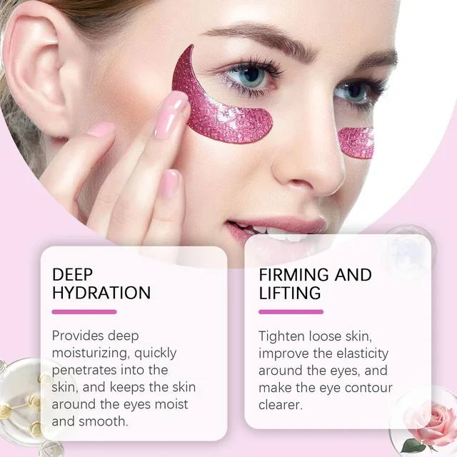 Collagen Eye Mask Fast Absorption Anti Dark Circles Eye Bags Removal Reduce Fine Lines Tighten Moisturizing Skincare Eye Patches 4