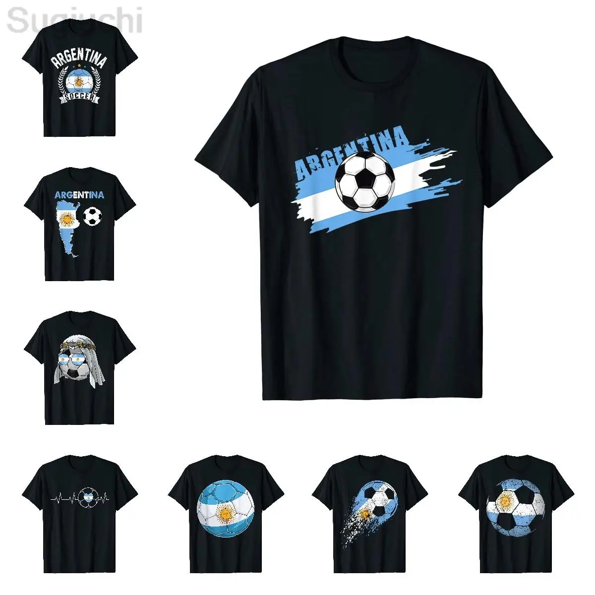 Argentina Pallone Da Calcio Calcio Argentina Fan 100% Cotone T-Shirt Per Uomo Donna T-Shirt Unisex Top