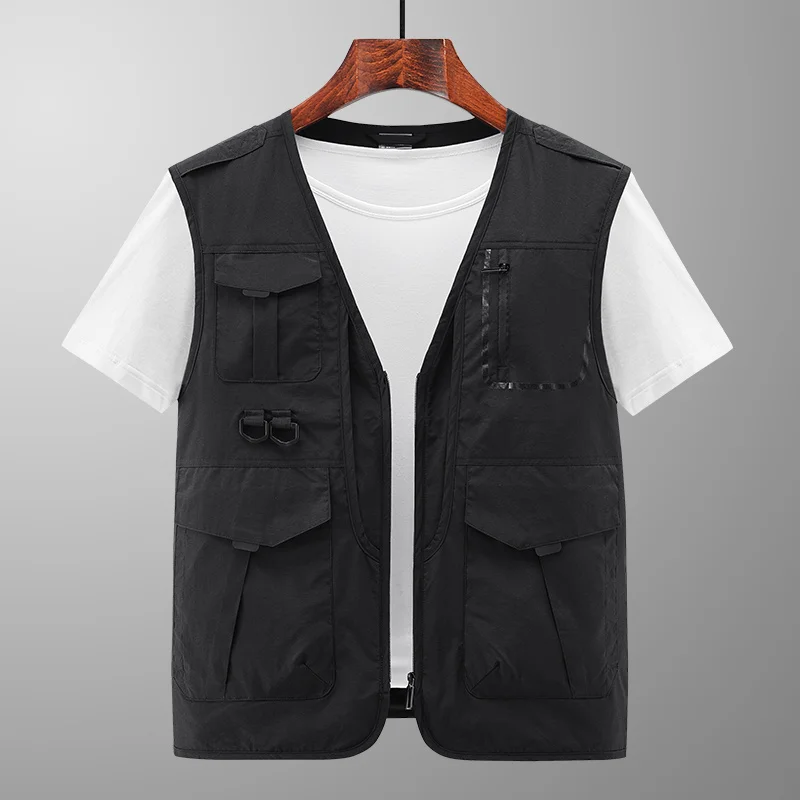 Motorcyclist Vest Outdoor Trekking Fishing Wear Military Unloading Fashionable Elegant Tools Pocket Bigsize Custom Luxury