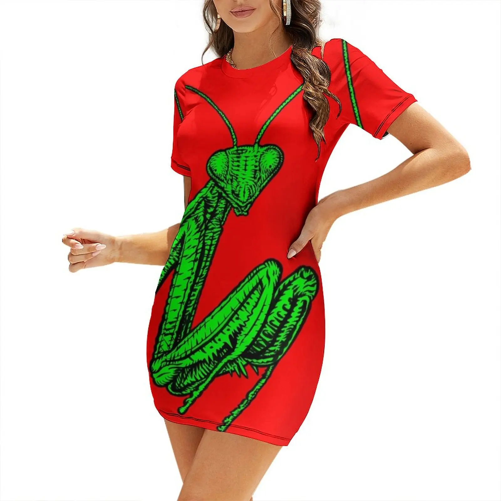 

PRAYING MANTIS .4 Short Sleeved Dress luxury dresses women's evening dresses 2024