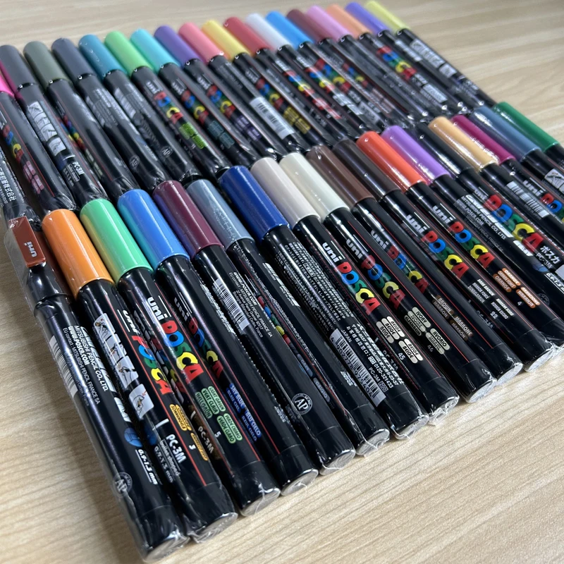 Acrylic Marker Pen 1 pcs UNI POSCA PC-3M 0.9-1.3mm thin tip CD metal glass comic book drawing color pen permanent marker pen marker pens permanent marker permanent markers paint marker pen markers pen marker pen acrylic paint markers colored pens manga markers
