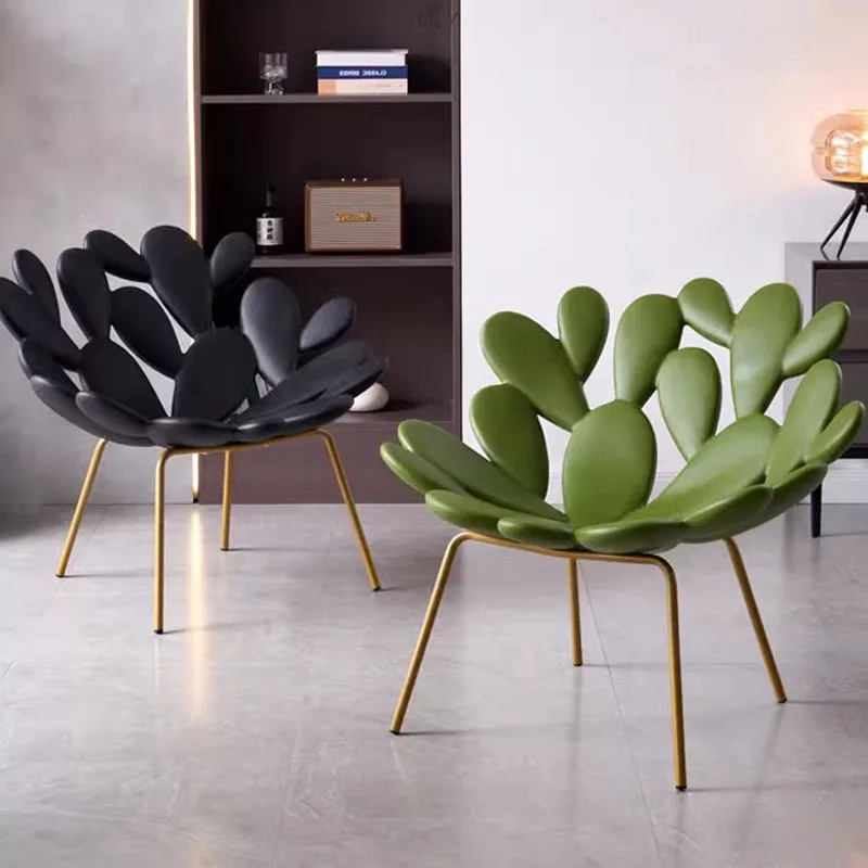 

Green Lounge Dining Chairs Gold Metal Leg Modern Individual Comfy Living Room Chairs Elegant Wedding Sillas Indoor Furniture