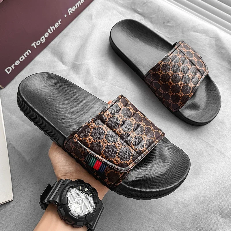 Men Sandals Quality Slippers Male Leisure Beach Holiday Outdoor Slippers Male Retro Anti Slip Casual Sandals Men Flip Flops - 2