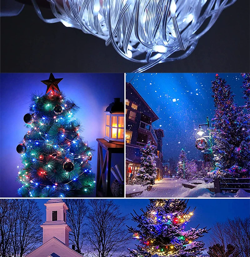 TYSH Usb Christmas Decoration Smart Lights Waterproof Outdoor Garland RGB Light String Set App Remote Control