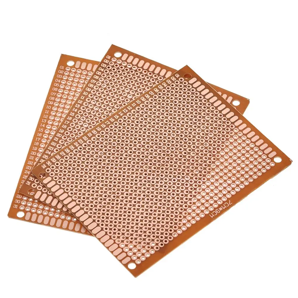 10pcs 7x9 7*9cm Single Side Prototype PCB Breadboard Universal Board Experimental Bakelite Copper Plate Circuirt Board Yellow printed circuit board