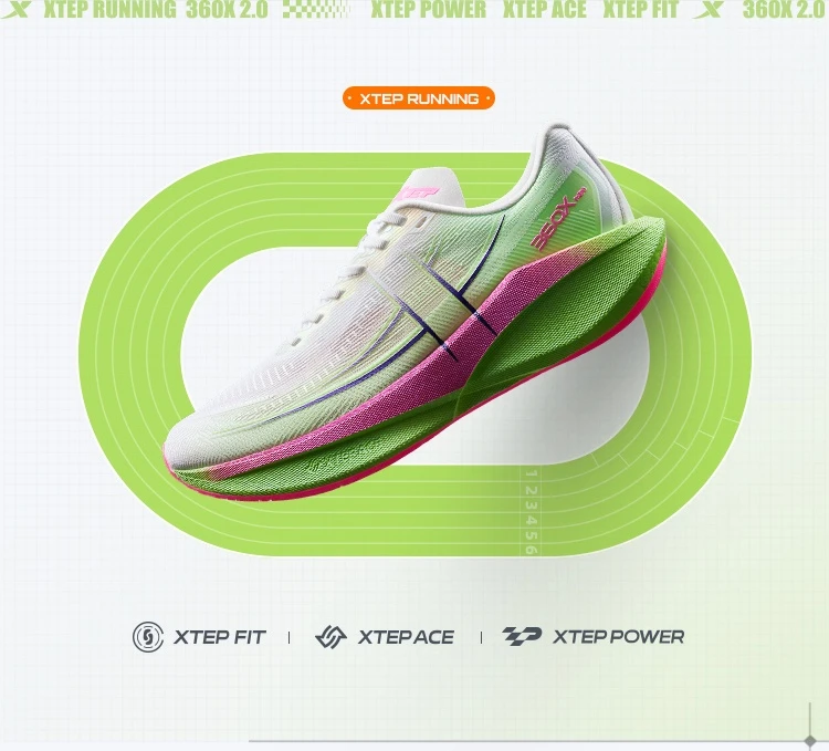Xtep 360X 2.0 Professionelle Marathon-Laufschuhe für Herren Racing Carbon Plate Stoßdämpfende Sport-Trainingsschuhe 975219110035 – Detail 4