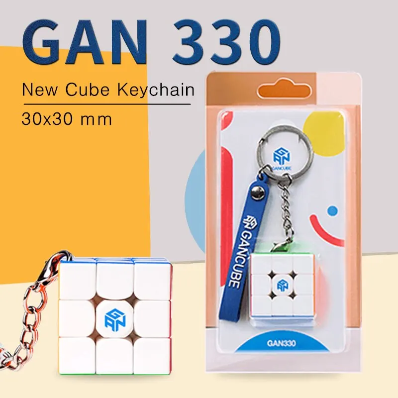 Gan 330 mini 3x3 chaveiro cubo 3x3x3 gan330 mini speedcube stickerless 3x3 cubo de velocidade profissional cubo mágico quebra-cabeça brinquedos