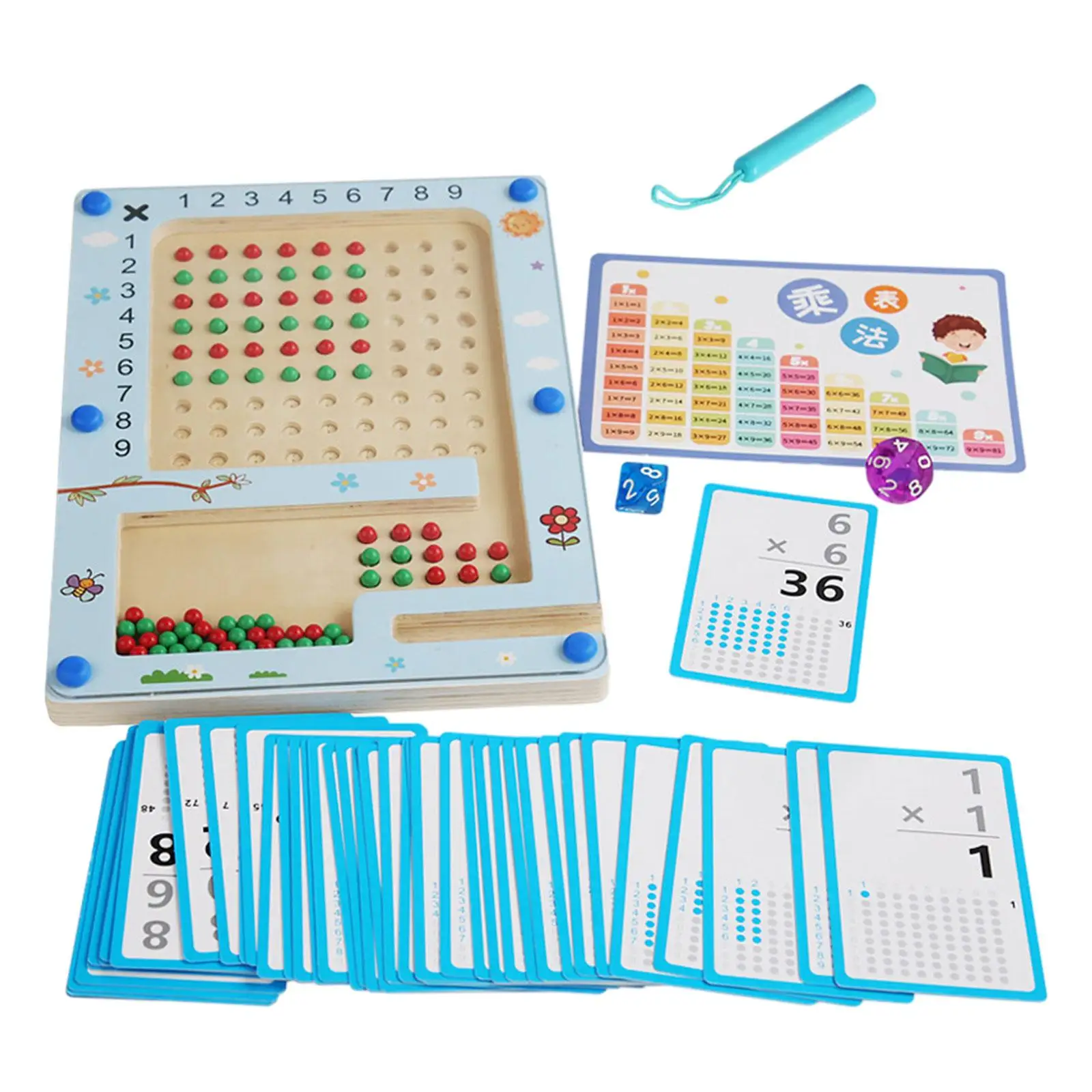 

Wooden Math Multiplication Board Montessori Toy for Children Preschool Gifts