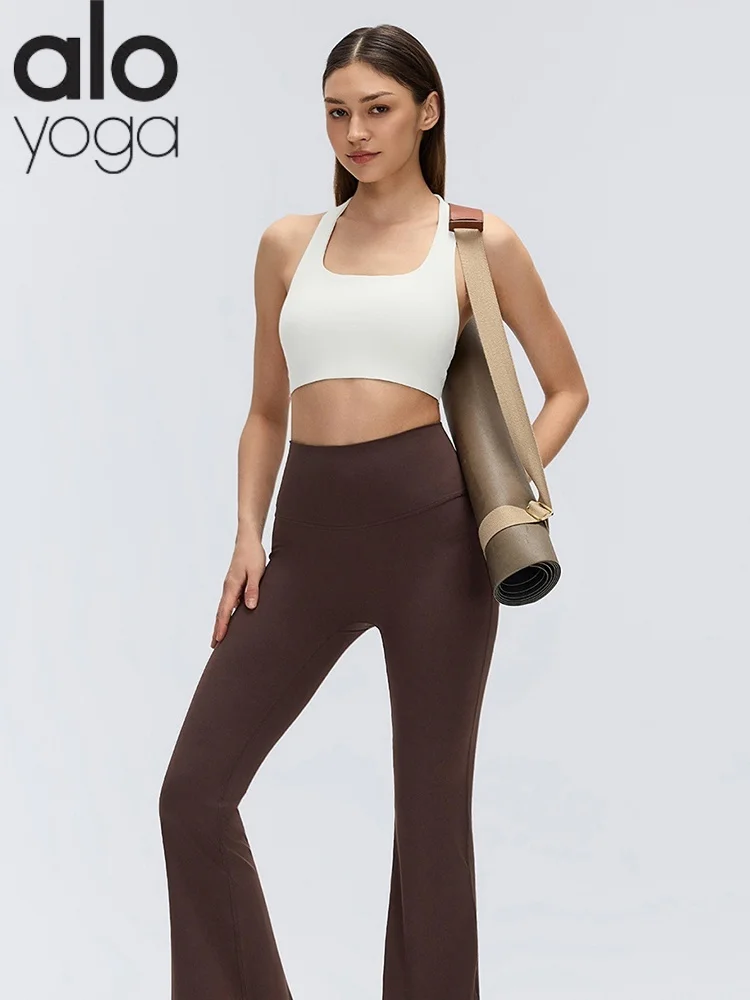 알로 요가 하이웨이스트 플레어 요가 팬츠 - 엉덩이 토닝 및 필라테스 운동용