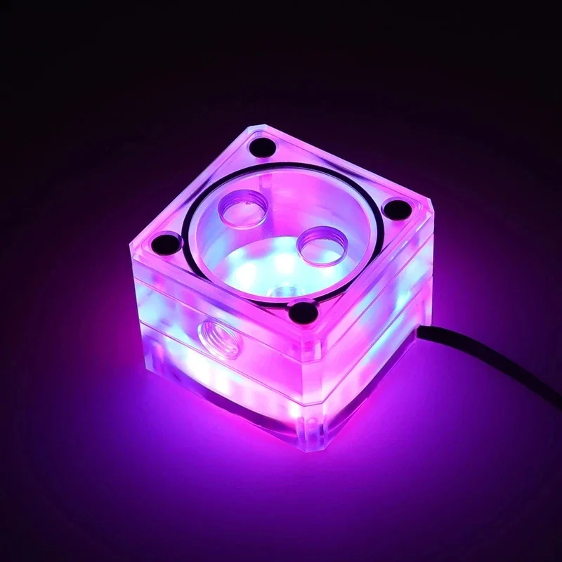 Barrow Mini Tanque de Água do Reservatório para Bomba Ddc Acessórios Adaptação Itx a4 pc Case Refrigeração Líquida Construir 5v 3pin Argb Aura Sincronização - Imagem 4