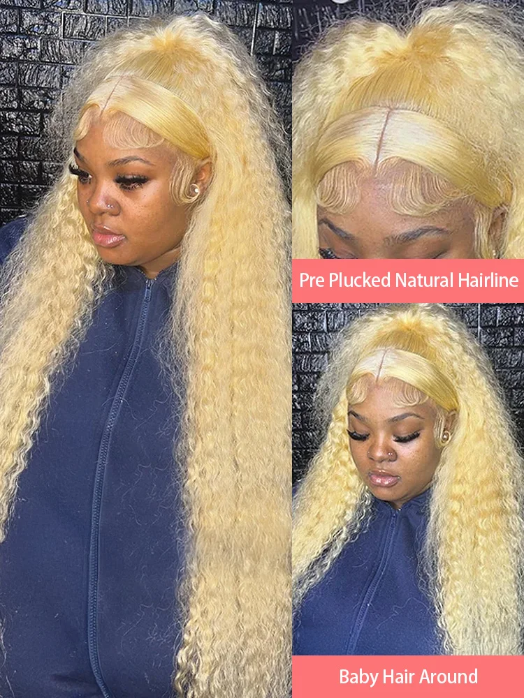 250 Density 613 Blonde Curly Wigs 13x4 13x6 Hd Lace Front Human Hair Wig 30 40 Inch Deep Wave Frontal Wigs Human Hair For Woman 2