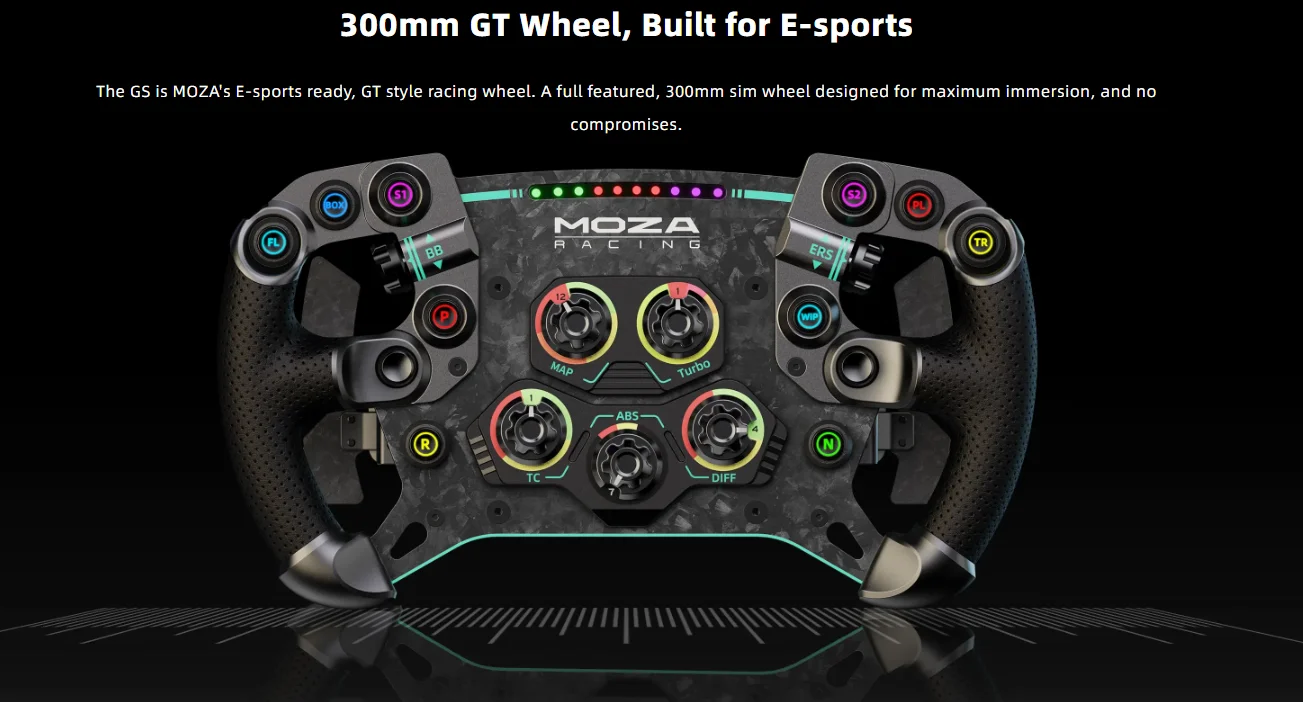 Racing R12 V2 Direct Drive Wheel base with GS V2P GT Steering Wheel bundle Optio