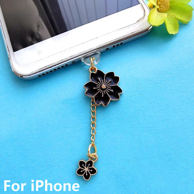 Type C Dust Plug Charm Kawaii Cute Charge Port Plug For iPhone Anti Dust Protection Cap Aux Jack Stopper Phone Pendant