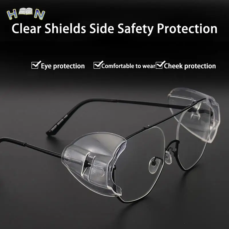 Eye Flexible Clear Shields Side Safety Goggles Glasses Universal Anti Fog 2Pcs eyeglasses repair kit