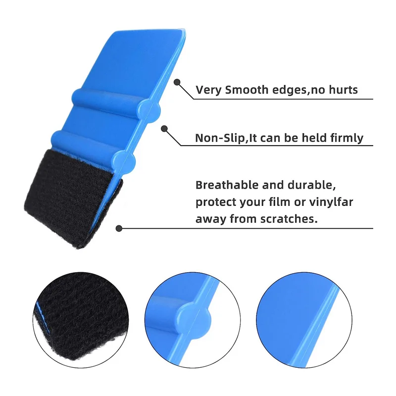 20pcs/set Vinyl Wrap Squeegee with Fabric Felt Car Window Film Tint Tool Decal Applicator Scraper Tool Wallpaper Smoothing window tinting squeegee vinyl squeegee window tint squeegee car wrapping tools automotive film tools
