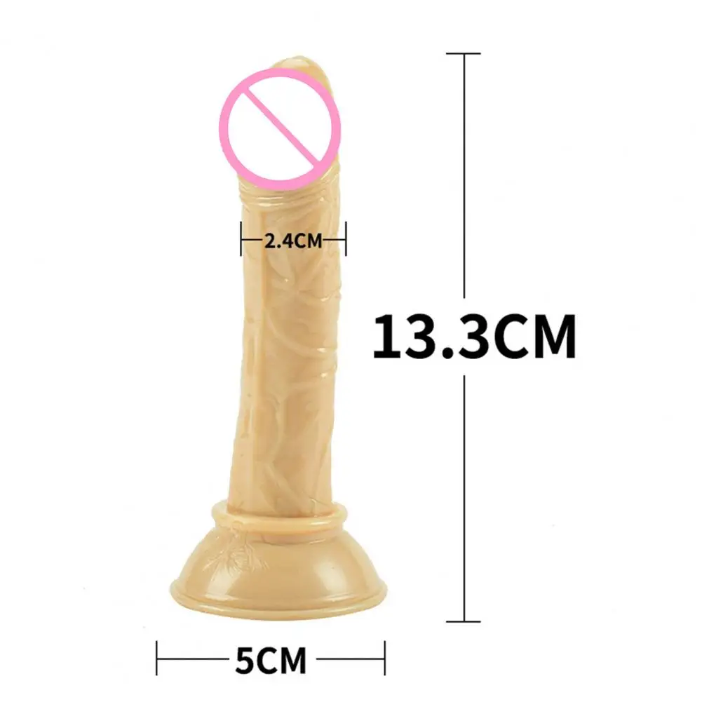 Sex Toys Fake Sucker Phallus Multicolor Faux Crystal Clear Mini Manual Simulated Bottom Suction Cup Female G-spot Masturbator Dildo