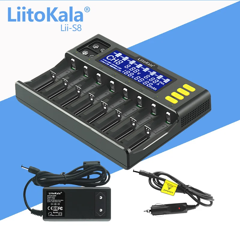 Amazon.com: LiitoKala LII-S8 18650 Battery Charger 8+2 Bay
