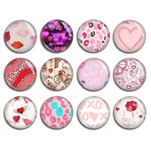 Valentine's Day Cabochon, Love heart image Glass dome,12mm 16mm 20mm 25mm 30mm  40mm Picture Beads - FJ2436