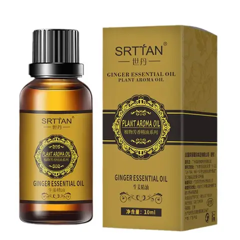 Natural Ginger Oil Lymphatic Drainage Therapy Anti Aging Plant Essential Oil Promote Metabolism Full Body Slim Massage Oils