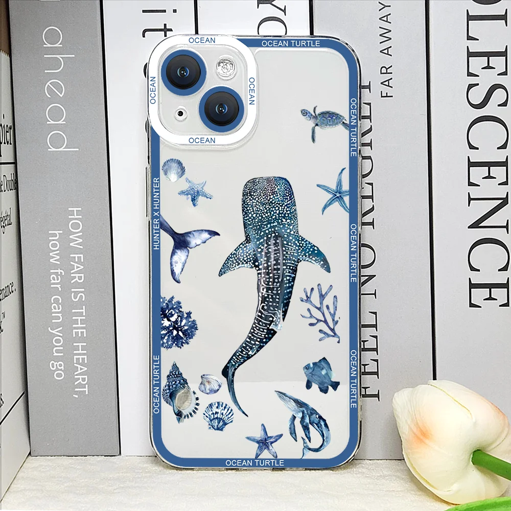 Cool Ocean Turtle Phone Case – Sea Blue Turtle Design Soft Clear Cover