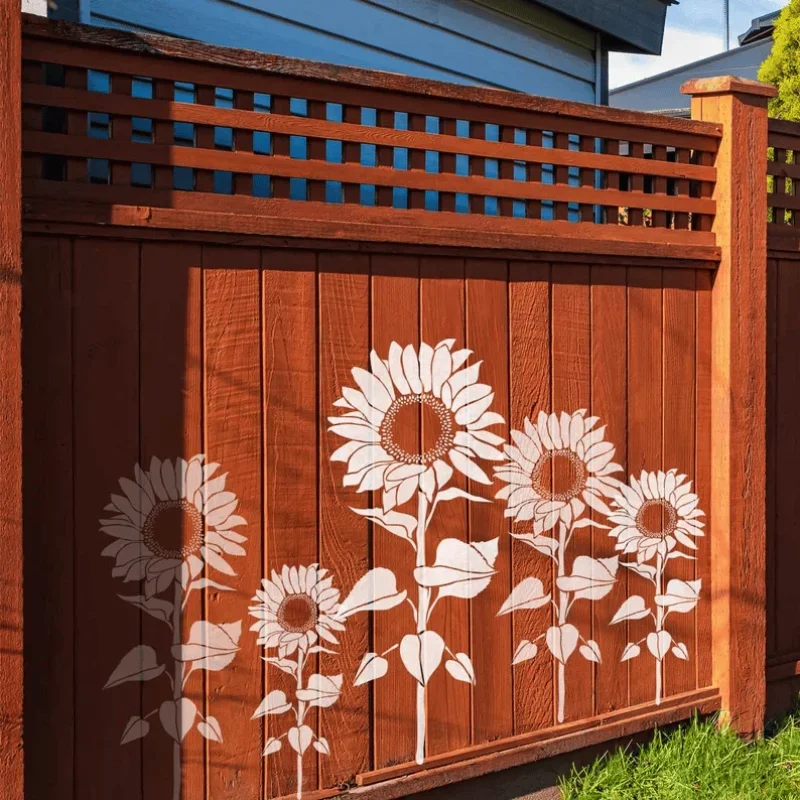 Reusable Garden Fence Flower Stencils 3