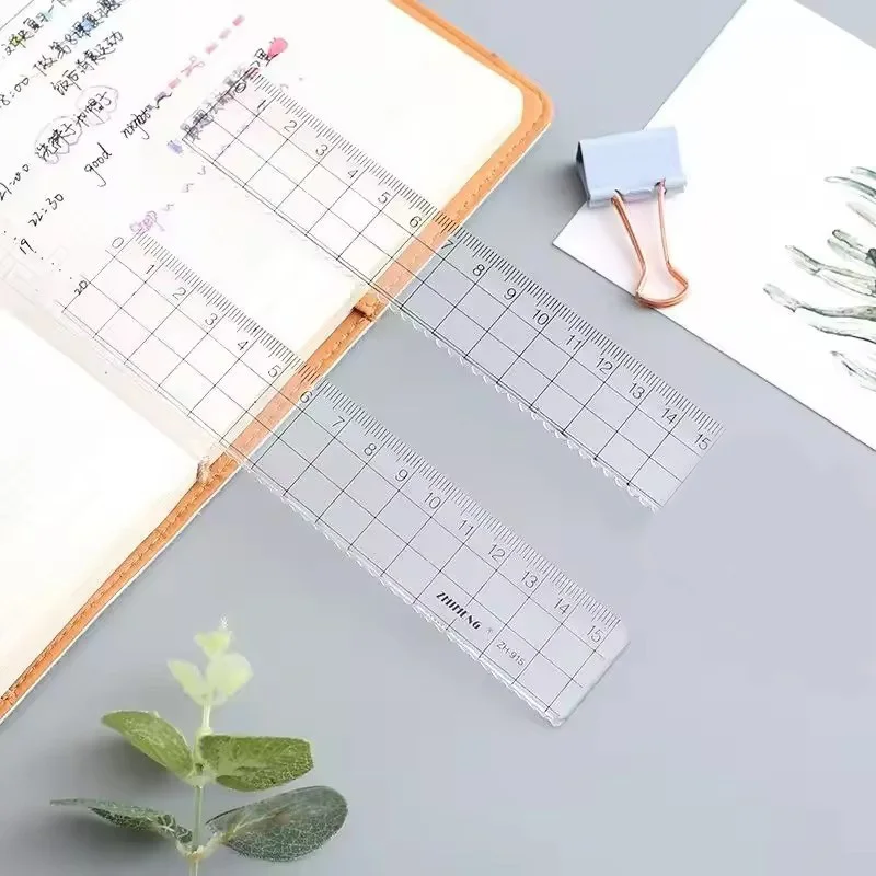 15cm 투명 플라스틱 자, 시험용 측정자, 미술용 자, 학생 다이어리 장 자, 손글씨 캘리퍼스