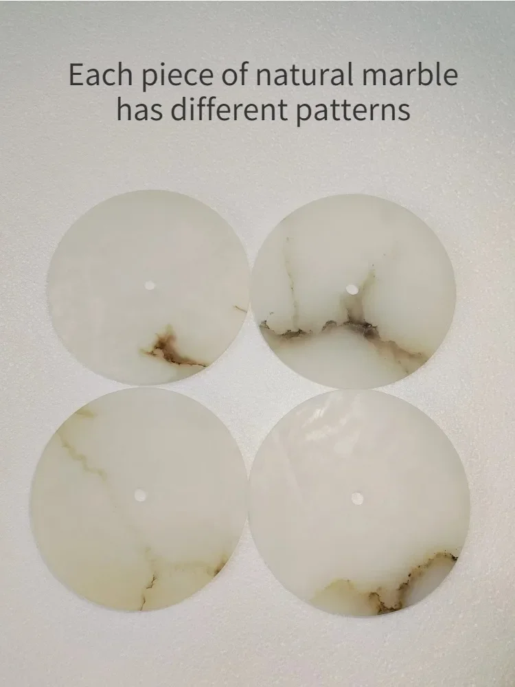 Description Picture 3 of itemLED restaurant pendant light luxurious all copper natural marble pendant light living room bedroom lighting home decoration